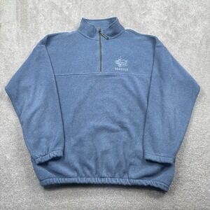 Seattle Tower Fleece 1/4 Zip Pullover Sweatshirt Size XXL Tahoe active Made USA